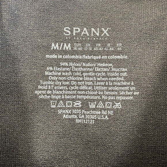 SPANX Black High Waisted Cropped Leggings Size Medium - Picture 3 of 4